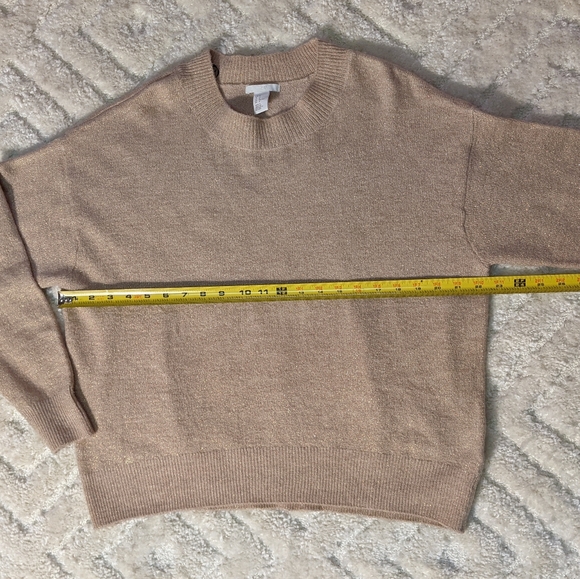 H&M Sparkling Gold Knit Loose Pullover Sweater, M - Picture 7 of 8
